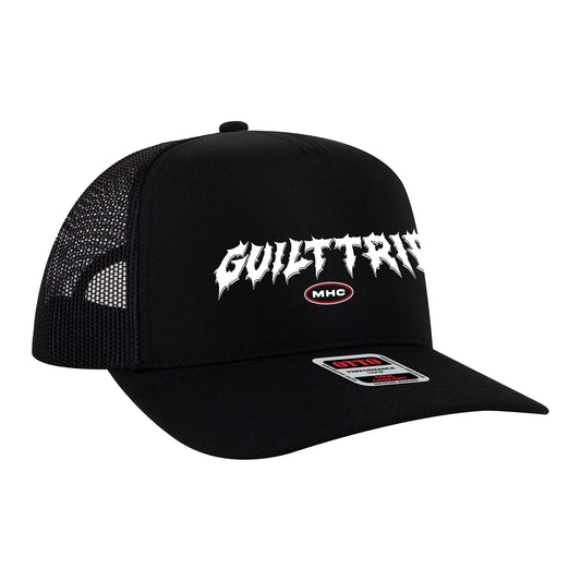 Logo Trucker Snapback Hat (Black)